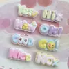 Mini tamaño pequeño Placa Letra Inglesa Bueno Resina Accesorios Funda para Teléfono Celular Zapatos de Cueva Cadena Llavero Accesorios de Joyería