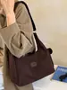 Bolsa Grande de Cor Lisa Personalizada 2026 Novo Estilo Outono Inicial Moda Ombro Único Sobrancelha Bolsa Tote Relaxada para o Dia a Dia