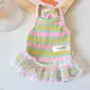 Ropa para perro gato mascota vestido de princesa perro pequeño oso teddy chaleco falda primavera y verano ropa fina venta al por mayor