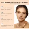 Crema de Base Zephoco que Cambia de Temperatura (Blanco) Ligera, Amigable con la Piel, Larga Duración, Retiene la Humedad, Crema Base Transparente