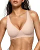 Sujetador de Mujer 0Eak con Escote Profundo Sujetador Inalámbrico de Confort Sujetador Inalámbrico de Soporte Sujetador Push-Up para Camiseta