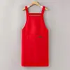 Delantal con tirantes logo estampado ropa de trabajo cocina hogar catering trabajo impermeable a prueba de aceite uso especial cocina