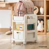 Estante de Almacenamiento para Mochilas Escolares con Ruedas, Artefacto Desmontable para Mochilas Escolares, Estante de Almacenamiento para Libros, Estación de Trabajo Debajo de la Mesa, Carrito para Bolsas