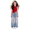 Conjunto de Verano para Niñas 2026 Nueva Moda Infantil Chaleco Ropa de Verano Estilo Coreano Conjunto de Mezclilla para Niñas Sensación de Alta Gama