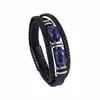 Popular Pulsera de Cuero Multicapa Retro para Hombre con Piedra Ojo de Tigre de Amazon Pulsera de Acero Inoxidable con Hebilla Magnética de Venta Caliente Europea y Americana