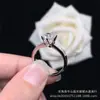 Anillo de moissanita americana al por mayor D color Diamante Moisan anillo chapado en oro al por mayor con certificado tarjeta negra soporte de identificación