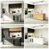 Gabinete Integrado para Bebedouro de Escritório, Ilha de Cozinha com Pia, Aparador, Estação de Trabalho para Café, Armário de Chá em Mármore