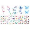 Pegatinas de Tatuaje de Mariposas de Colores al por Mayor Impermeables y de Larga Duración Pegatinas Combinadas de Mariposas Acuarela Soñadoras para Pecho, Cintura y Brazos