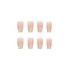 Xiaohongshu Douyin Unha Postiça Gel Jelly Estilo Diamante Manicure Estilo Puro Desejo Menina Gelo Transparente Removível Adesivos de Unha Prontos