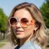Moda Europeia e Americana 2026 Novos Óculos de Sol Retrô Color Block Tendência Versátil Estilo de Rua Óculos de Sol com Proteção UV para Mulheres