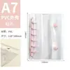 Planeador de hojas sueltas desmontable de doble broche de PVC coreano en stock, estilo ins, disponible en tamaños M5, A6, A7, A8, con cubierta transparente