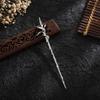 Horquilla de Bambú Estilo Frío Estilo Chino Parte Trasera de la Cabeza Moño Broche para el Cabello Sentido Avanzado Simple Horquilla para el Cabello Accesorios Metálicos para el Cabello para Mujeres