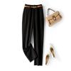 Pantalones Casuales para Mujer para Primavera y Otoño, Nuevos Pantalones Tipo Cigarrillo de Lana Engrosados de Cintura Alta Ajustados de Pierna Recta para Figuras Petite