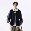 Chaqueta de Béisbol Estilo Americano con Tres Rayas para Hombre y Mujer, Chaqueta Deportiva de Marca de Moda Resistente para Otoño e Invierno, Ropa de Abrigo Patchwork para Jóvenes