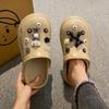 Novos Sapatos de Solado Macio Sapatos para Mulheres Rua Sésamo Popular Internet Quente Super Fogo Chinelos Moda Combina com Tudo Verão 2024