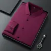 Camisas de Manga Larga Populares para Hombre Invierno 2025, Ropa Casual de Invierno para Hombres de Mediana Edad, Acolchado de Terciopelo, Camisas Térmicas sin Planchar, Dropshipping