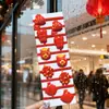 Diadema Infantil Roja Año Nuevo Goma Pequeña Año Nuevo Cuerda para el Cabello Linda y que No Lastima Adorno Festivo para la Cabeza Cuerda para el Cabello de Niñas Accesorios para el Cabello