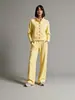 Conjunto de Moda Europeia e Americana para Mulheres 2026, Cor Sólida, Gola Alta, Cardigan Moletom e Calça de Pernas Largas, Popular em Plataformas Independentes de E-commerce