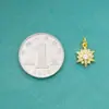 Plata de Ley S925 Zirconia Cúbica Totalmente Incrustada Estrella Brillante Colgante Pequeño Pendientes de Estrella DIY Colgante de Pulsera Accesorios de Joyería
