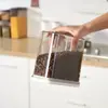 Caja Sellada Rectangular Transparente Doble Espada con Tapa de Plástico Comercial de Gran Capacidad para Alimentos Almacenamiento Sellada con Cuchara para Granos de Café