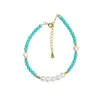 Pulsera de Plata de Ley S925 con Perlas de Agua Dulce Naturales y Turquesa, Joyería de Lujo Ligero de Moda Estilo Chino Nuevo