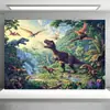 Fondo del Mundo Animal 2026 Transfronterizo Amazon Nuevo Decorativo Tapiz de Animales Dinosaurios Arreglo de Escena de Bosque