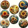 Patrón de Posavasos de Mandala Más Vendido de Amazon Resistente al Calor Posavasos de Madera Set de Accesorios para Cocina Restaurante Bar Transfronterizo