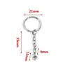 Llavero de Acero Inoxidable, Colgante de Llavero Engrosado y Endurecido, Accesorios para Llaveros DIY Hechos a Mano