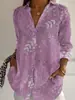 Camisa de Manga Tres Cuartos para Mujer Moda Europea y Americana Impresión Digital 3D Venta Caliente Suministro del Fabricante Moda Casual Multicolor