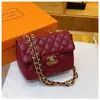 Bolso de cadena de rombos estilo pequeño francés transfronterizo para mujer, nuevo, de alta gama, versátil, bolso cuadrado pequeño, bolso de hombro único cruzado de moda, moderno