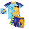Nuevo Traje de Baño Infantil de Manga Corta de Moda con Estampado de Dibujos Animados Boxer Split Protector Solar Secado Rápido para Niños Pequeños, Medianos y Grandes