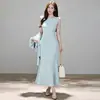Outono 2026 [Conjunto de Duas Peças] Elegante Vestido Cauda de Peixe Estilo Coreano com Peça Externa + Conjunto de Vestido D10569