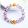 Pulsera de Amatista Morada Fantasma Fuego Morado Natural de Guan Yu Pulsera de Cristal Torre Amarilla Venta al por Mayor en Vivo S5022515