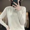 Casual Reductor de Edad Pedrería Primavera Nuevo Tejido Sin Costuras Color Sólido Mujer Cuello Redondo Andy Terciopelo Suelto Base Mariposa