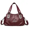 Bolsa de mão vintage 2026 verão nova versátil bolsa para mãe de meia-idade multicamadas grande capacidade bolsa de ombro transversal preta