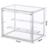 Mochila Transparente Caja de Almacenamiento Apilable Vitrina Estante de Almacenamiento Anti-Polvo Multicapa Caja Transparente Plegable
