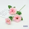 Toque Realista Bouquet de Flores Artificiais Rosa de 3 Cabeças em Haste Única para Decoração de Casa, Casamento, Arranjo de Hotel, Adereços Decorativos, Decoração Floral