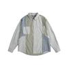 Beijie Moda Masculina Marca de Moda Americana Outono 2025 Nova Estrutura Camisas Listradas Patchwork Design Masculino e Feminino