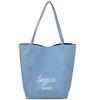 Bolso Tote Rayado de Doble Cara para Mujer 2025 Nuevo Bolso de Hombro Ligero de Gran Capacidad para Estudiante Universitaria Bolso para el Trabajo