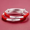 Pulseira de Prata para Bebê Infantil S999 Prata Esterlina Dragão Cobra Pulseira para Bebê Masculino e Feminino Lua Cheia Presente de Um Ano Joias de Prata
