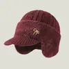 Gorro de Lana Tejido para Otoño e Invierno para Hombres, Gorro de Punto que Protege las Orejas para Papá de Mediana Edad y Mayor, Cálido y a Prueba de Frío, Gorro de Invierno con Forro de Felpa