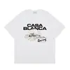 Casa Casablanca Camiseta Casual de Manga Corta Versión Correcta ins Marca de Nicho Trendy Europea y Americana High Street Algodón Puro