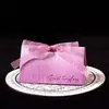 Caixa de Doces Triangular Roxa Estilo Ins para Casamento, Doce de Casamento Criativo de Alto Padrão de Nicho, Caixa de Lembrancinhas de Casamento Atacado