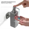 Dispensador de jabón de acero inoxidable 304 transfronterizo para pared de baño de hotel, champú, gel de ducha, desinfectante de manos, dispensador de presión