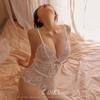Noche Dorada Lencería Sexy Encaje Una Pieza Coqueto Transparente Puro Deseo Uniforme Hueco Tentador Sexy Ropa de Dormir