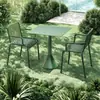 Juego de mesa y sillas para exteriores, mesa cuadrada pequeña de hierro forjado para ocio, juego de tres piezas de mesa y sillas para balcón de jardín, patio, tienda de té con leche, cafetería