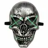Máscara de Caveira Iluminada por LED Transfronteiriça Estilo Horror de Halloween Props para Festa Bar Performance Fabricante em Estoque