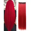 Pelucas Europeas y Americanas Más Vendidas para Comercio Exterior Transfronterizo Piezas de Cabello Grandes de Cabello Largo Recto Extendido para Mujer Extensiones de Cabello Teñidas en Degradado