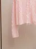 Ropa de Mujer de Gama Alta Shenzhen Nanyou Primavera Nueva Estilo Dulce Corte Lana Redonda Cuello Redondo Manga Larga Holgado Suéter de Punto Chaqueta Cárdigan