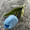 Single pu Egg Tulip Artificial Flower Decoração de casamento Sala de Estar Casa Móveis Fake Flower Feel Soft Glue Bouquet
